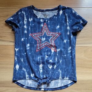 *3/$15* Jumping Beans Girls Size 5 Blue Tie-Dye Star Tee